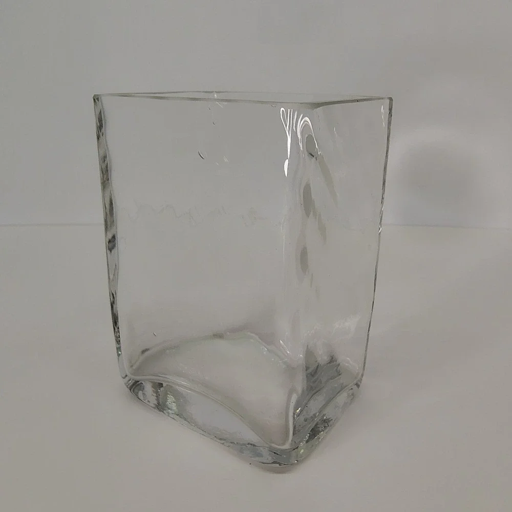 Rectangle Clear Glass Vase 5.5